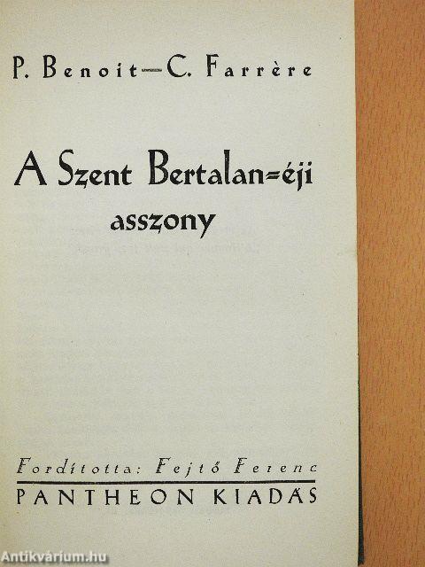 A Szent Bertalan-éji asszony