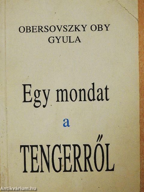 Egy mondat a tengerről