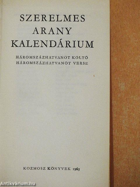 Szerelmes arany kalendárium