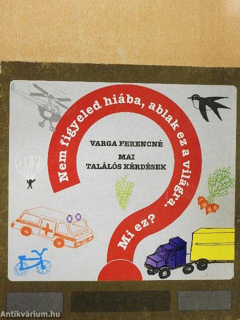 Nem figyeled hiába, ablak ez a világra. Mi ez?