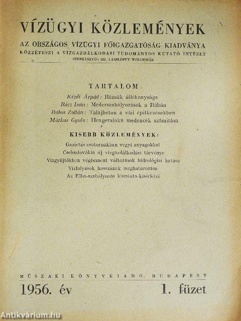 Vízügyi Közlemények 1956/1.