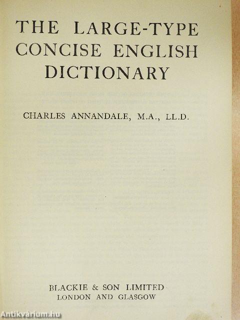 The Large-Type Concise English Dictionary