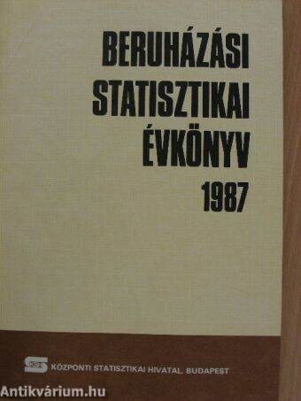 Beruházási Statisztikai Évkönyv 1987