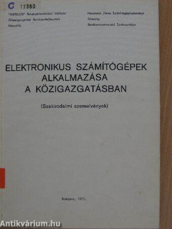 Elektronikus számítógépek alkalmazása a közigazgatásban