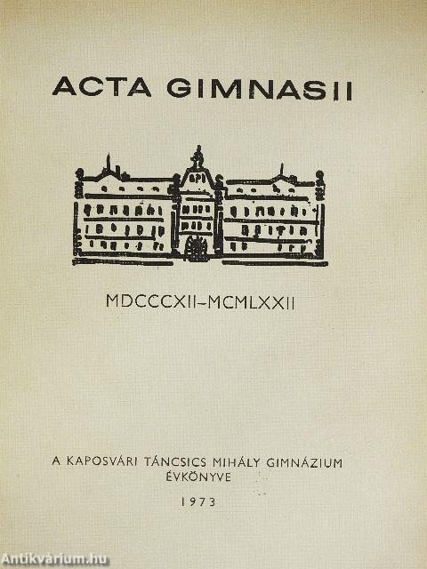 Acta Gimnasii 1973.