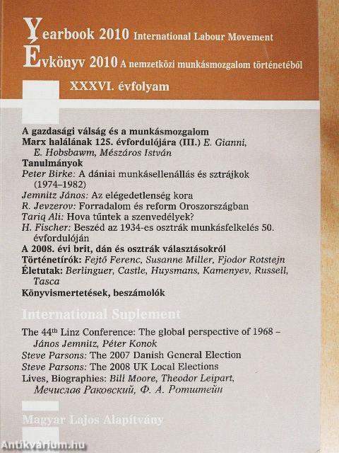 A nemzetközi munkásmozgalom történetéből 2010