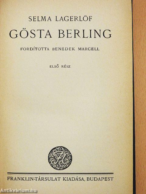 Gösta Berling I-II.