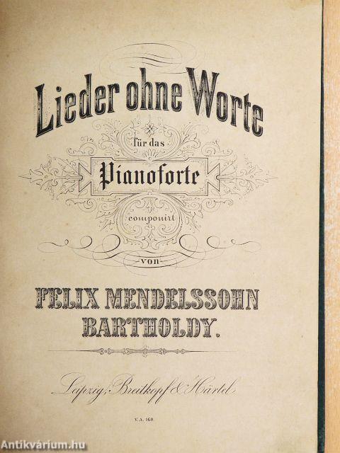 Lieder ohne Worte für das Pianoforte componirt