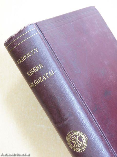 Fabriczy Kornél kisebb dolgozatai