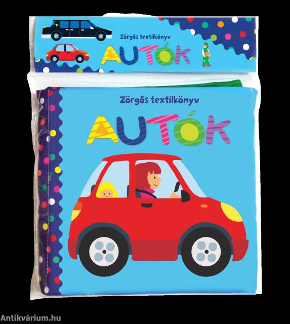Zörgős textilkönyv - Autók