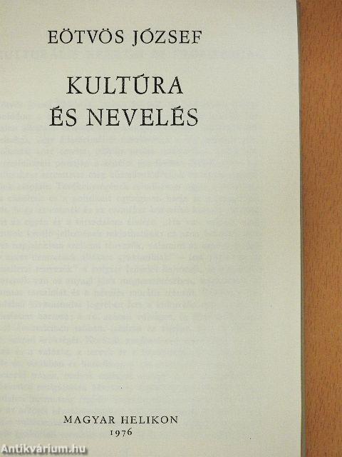 Kultúra és nevelés
