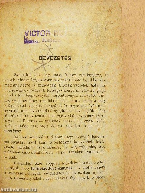 Természetrajz (rossz állapotú)