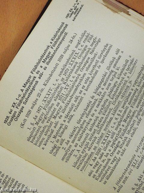 A kisbirtokosok országos földhitelintézetének ötven éves működése (rossz állapotú)