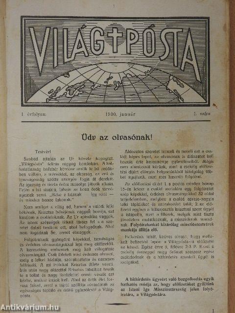 Világpósta 1930. (nem teljes évfolyam)