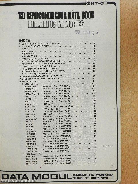 Hitachi '81 Semiconductor Data Book