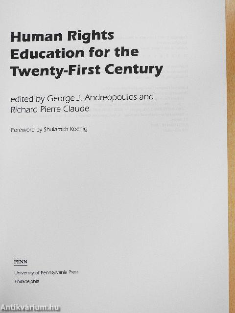 Human Rights Education for the Twenty-First Century
