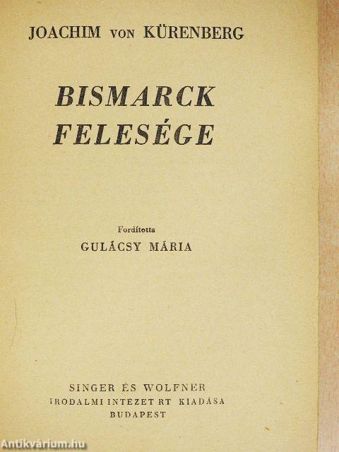 Bismarck felesége