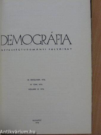 Demográfia 1976/1-4.