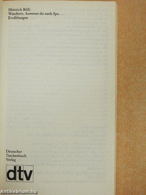 Wanderer, kommst du nach Spa...