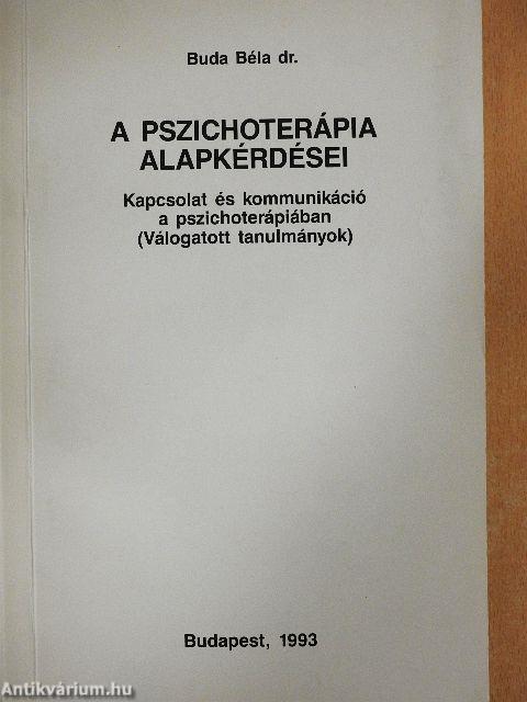 A pszichoterápia alapkérdései