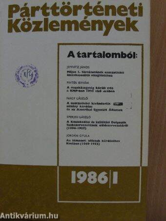 Párttörténeti Közlemények 1986/1-4.