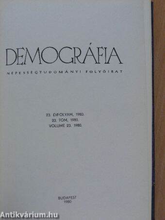 Demográfia 1980/1-4.