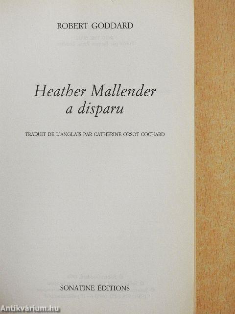 Heather Mallender a disparu