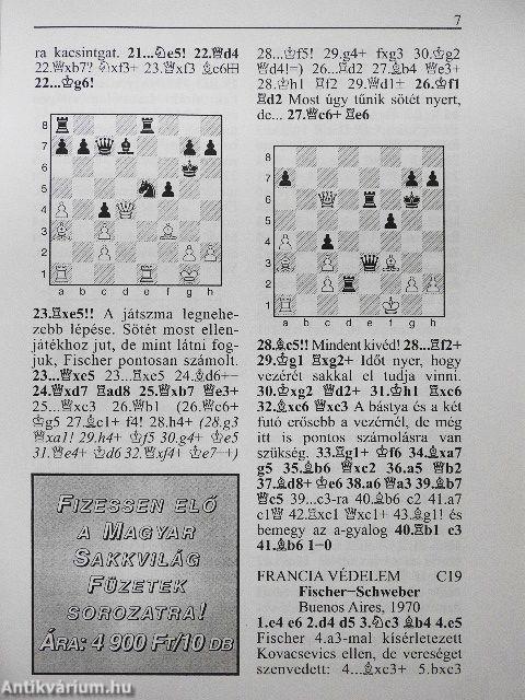 Fischer indul, és nyer