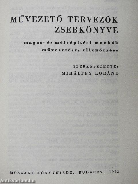 Művezető tervezők zsebkönyve