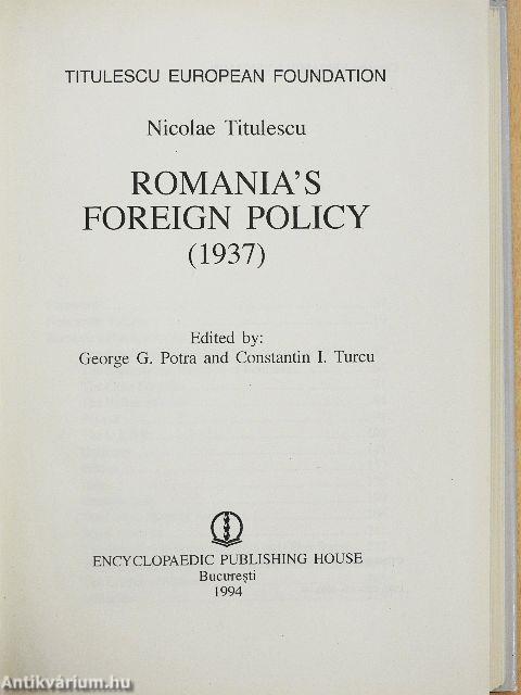 Romania's Foreign Policy (1937)