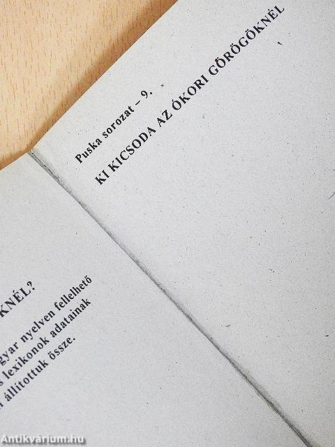 Ki kicsoda a régi görögöknél