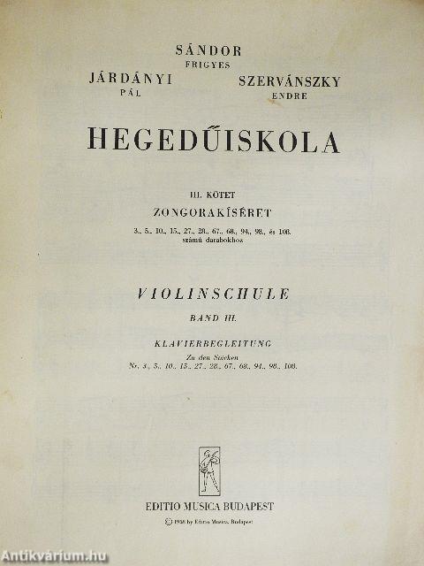 Hegedűiskola III.