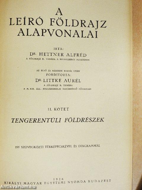 A Leíró Földrajz Alapvonalai I-II.