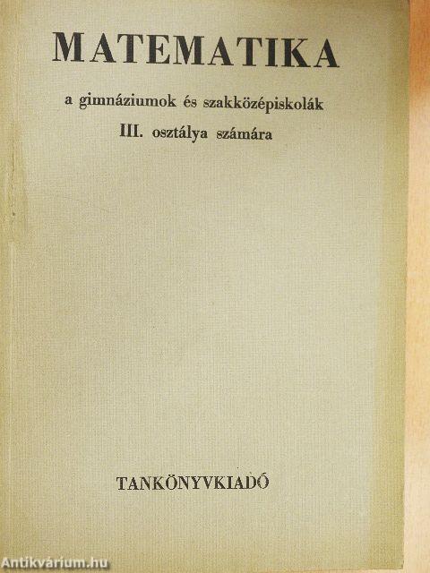Matematika III.