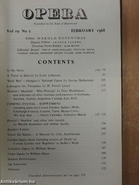 Opera 1968 (nem teljes évfolyam) I-II.