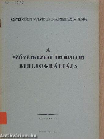 A szövetkezeti irodalom bibliográfiája