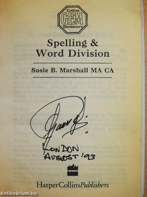 Collins Gem Dictionary of Spelling & Word Division