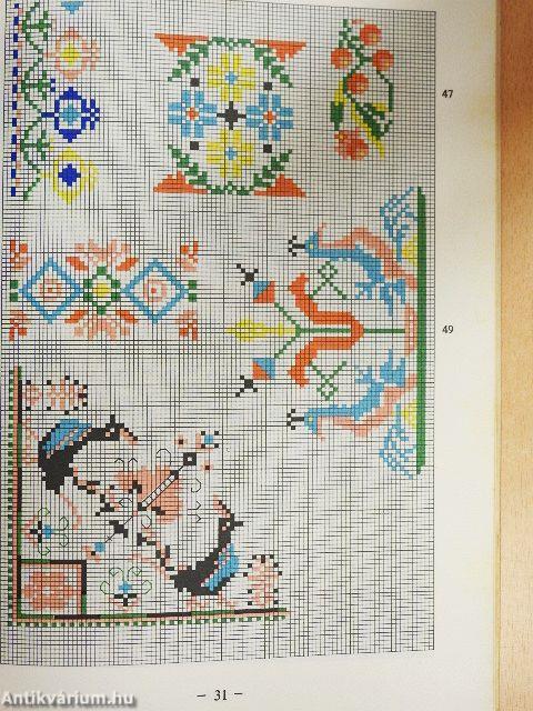 Tiszavidéki keresztszemes hímzésminták