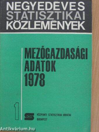 Mezőgazdasági adatok 1978/1.