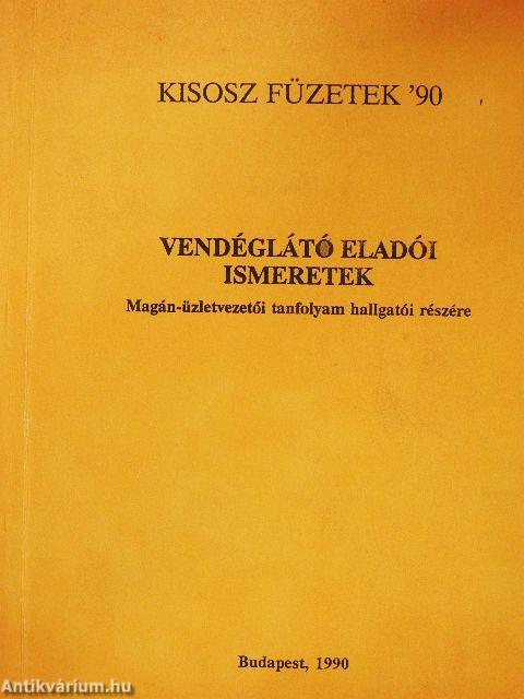 Vendéglátó eladói ismeretek