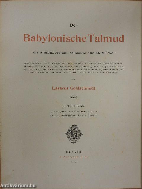 Der Babylonische Talmud III.