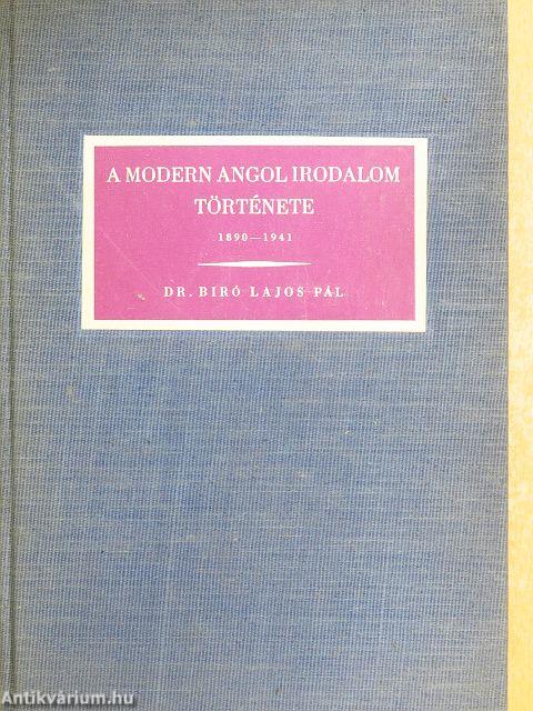 A modern angol irodalom története