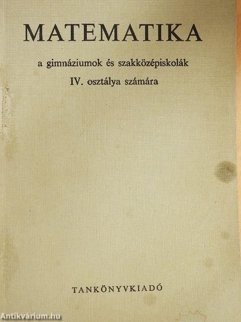 Matematika IV.