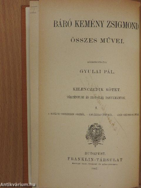 Történelmi és irodalmi tanulmányok I. (töredék)