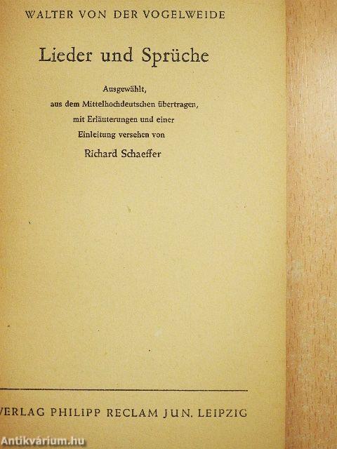 Lieder und Sprüche