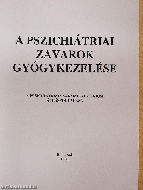 A pszichiátriai zavarok gyógykezelése