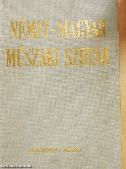 Német-magyar műszaki szótár