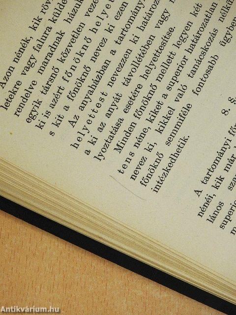 Az Irgalmas Nénék Társulatának szabályzata