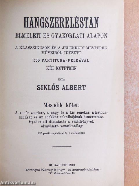 Hangszereléstan elméleti és gyakorlati alapon II.