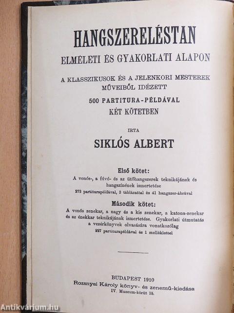 Hangszereléstan elméleti és gyakorlati alapon II.